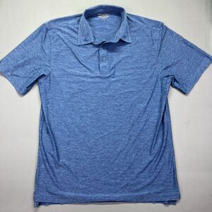 Straight Down Polo Shirt Mens Sz M‎ Blue Performance Golf Athleisure